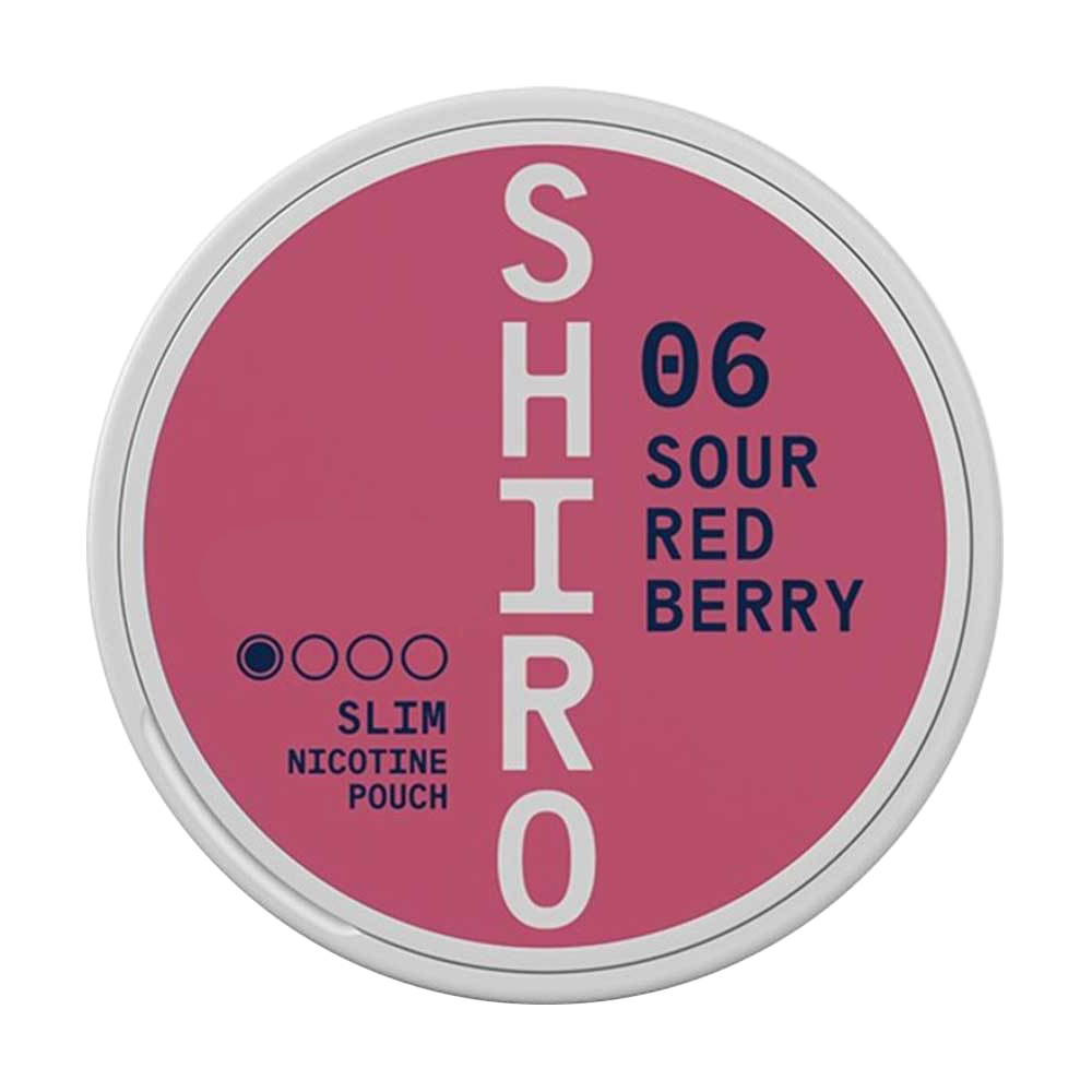 Shiro - 06 Bacche Rosse Acide 4mg - Tobacco-free snus, extra strong nicotine pouches (16mg). Best price in UK, UAE, EU