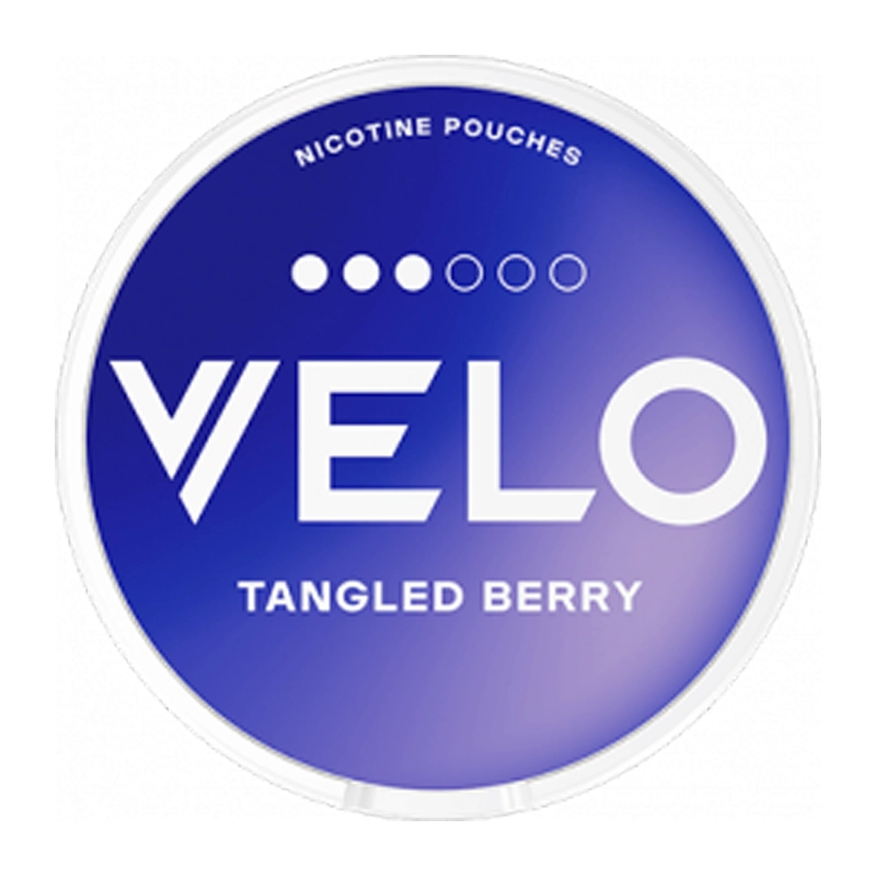 Velo - Tangled Berry 10mg - Tobacco-free snus, extra strong nicotine pouches (16mg). Best price in UK, UAE, EU