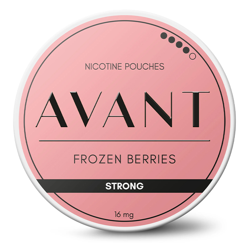 Avant - Frozen Berries Strong 10,4mg - Tobacco-free snus, extra strong nicotine pouches (16mg). Best price in UK, UAE, EU