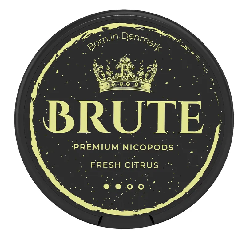 Brute - Φρέσκα εσπεριδοειδή 9,5mg - Tobacco-free snus, extra strong nicotine pouches (16mg). Best price in UK, UAE, EU